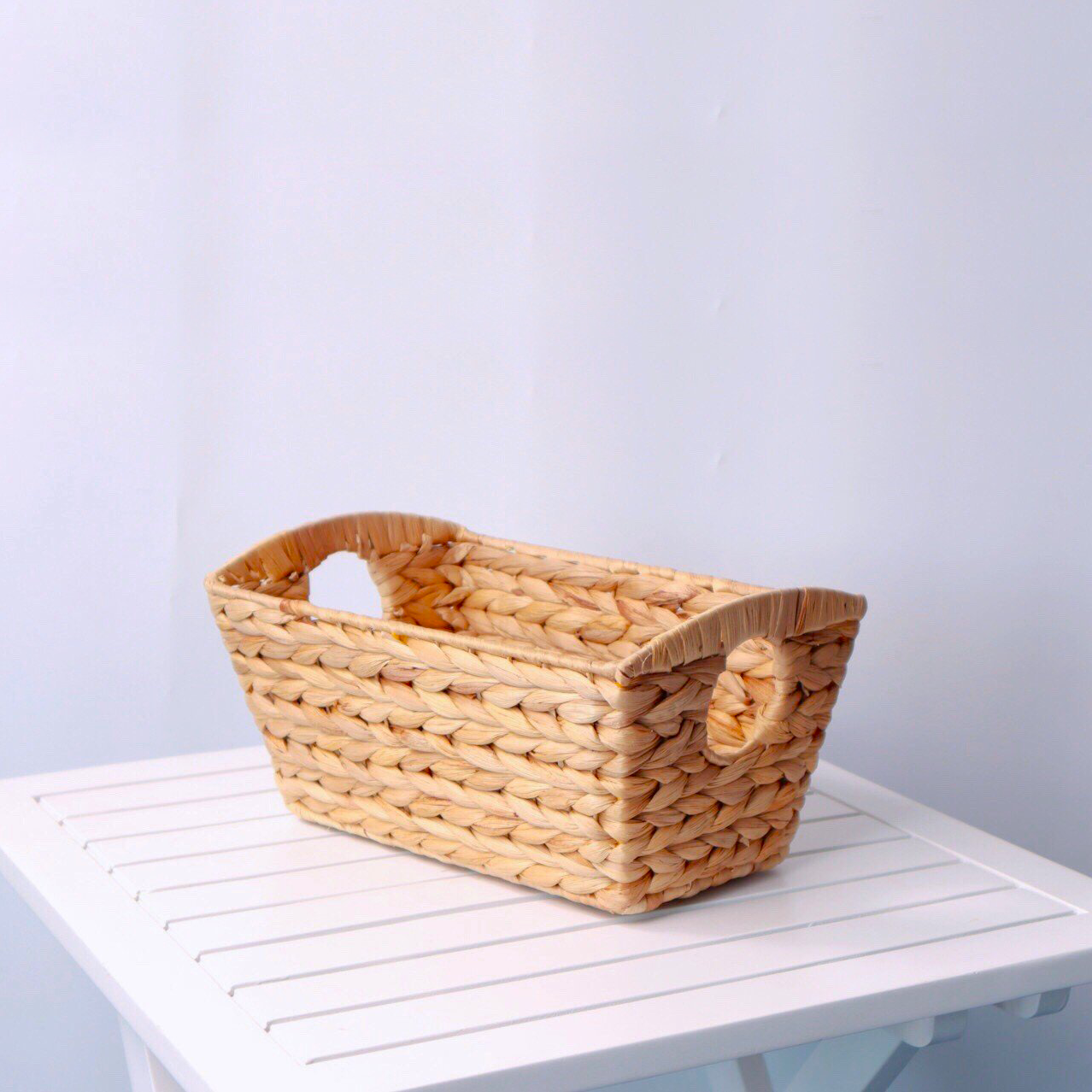 Eden Grace Handmade Rectangular Woven Wicker Basket - Eco-Friendly Stylish Storage Solutions for Home Organization