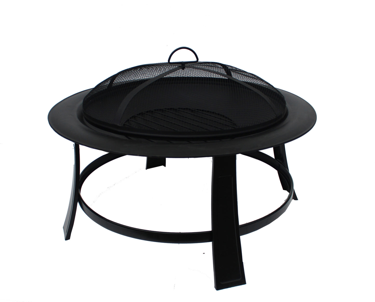 Eden Grace Patio 30 Inch Wood-Burning 4 Legs Fire Pit in Black Finish