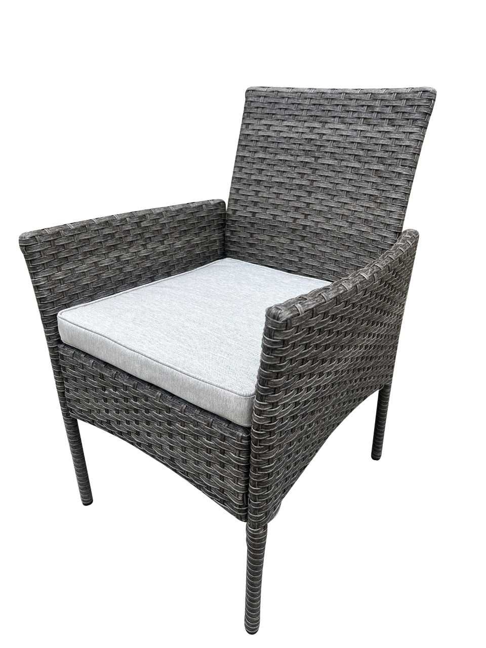 Eden Grace Patio Bistro Set 3-Piece Outdoor Conversation Set, Gray Wicker