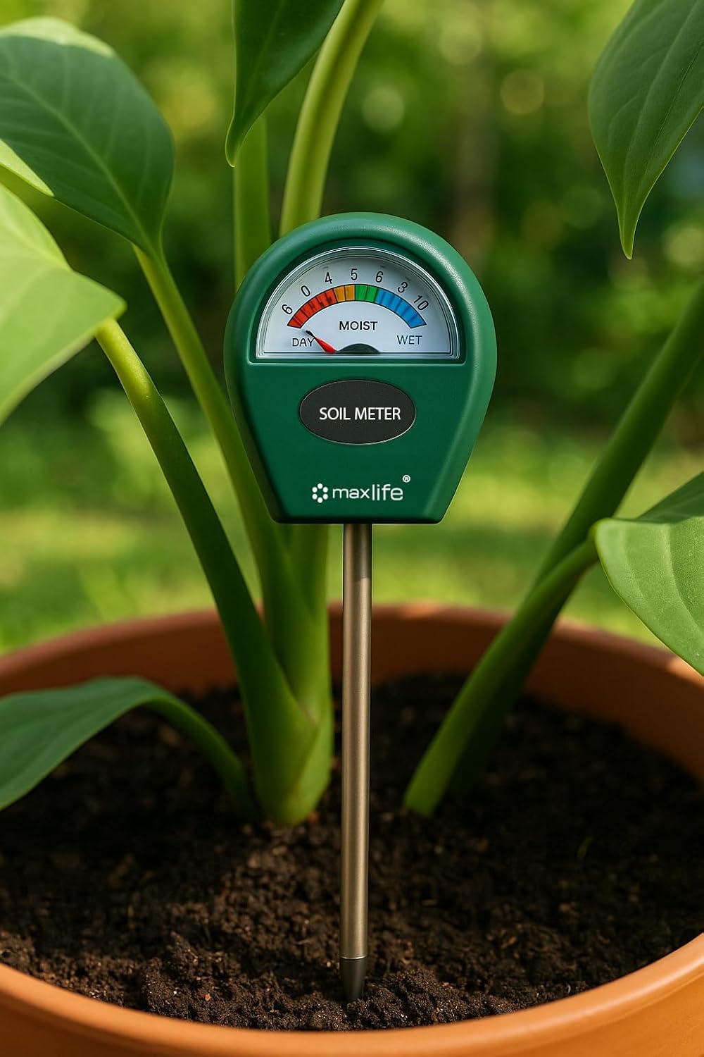 Moisture Meter, Plant Soil Moisture Meter Indoor & Outdoor, Hygrometer Moisture Sensor Soil Test Kit Plant Water Meter for Garden, Farm, Lawn (No Battery Needed)