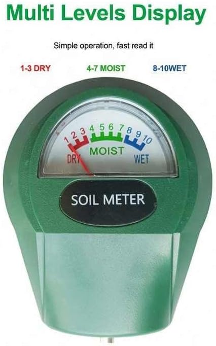 Moisture Meter, Plant Soil Moisture Meter Indoor & Outdoor, Hygrometer Moisture Sensor Soil Test Kit Plant Water Meter for Garden, Farm, Lawn (No Battery Needed)