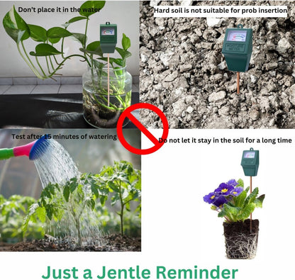 Moisture Meter, Plant Soil Moisture Meter Indoor & Outdoor, Hygrometer Moisture Sensor Soil Test Kit Plant Water Meter for Garden, Farm, Lawn (No Battery Needed)