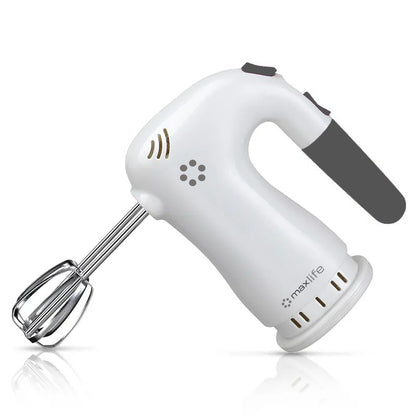 Max Life 5-Speed Electric Hand Mixer, White,  With Beater Stand , Superior Power and Efficiency