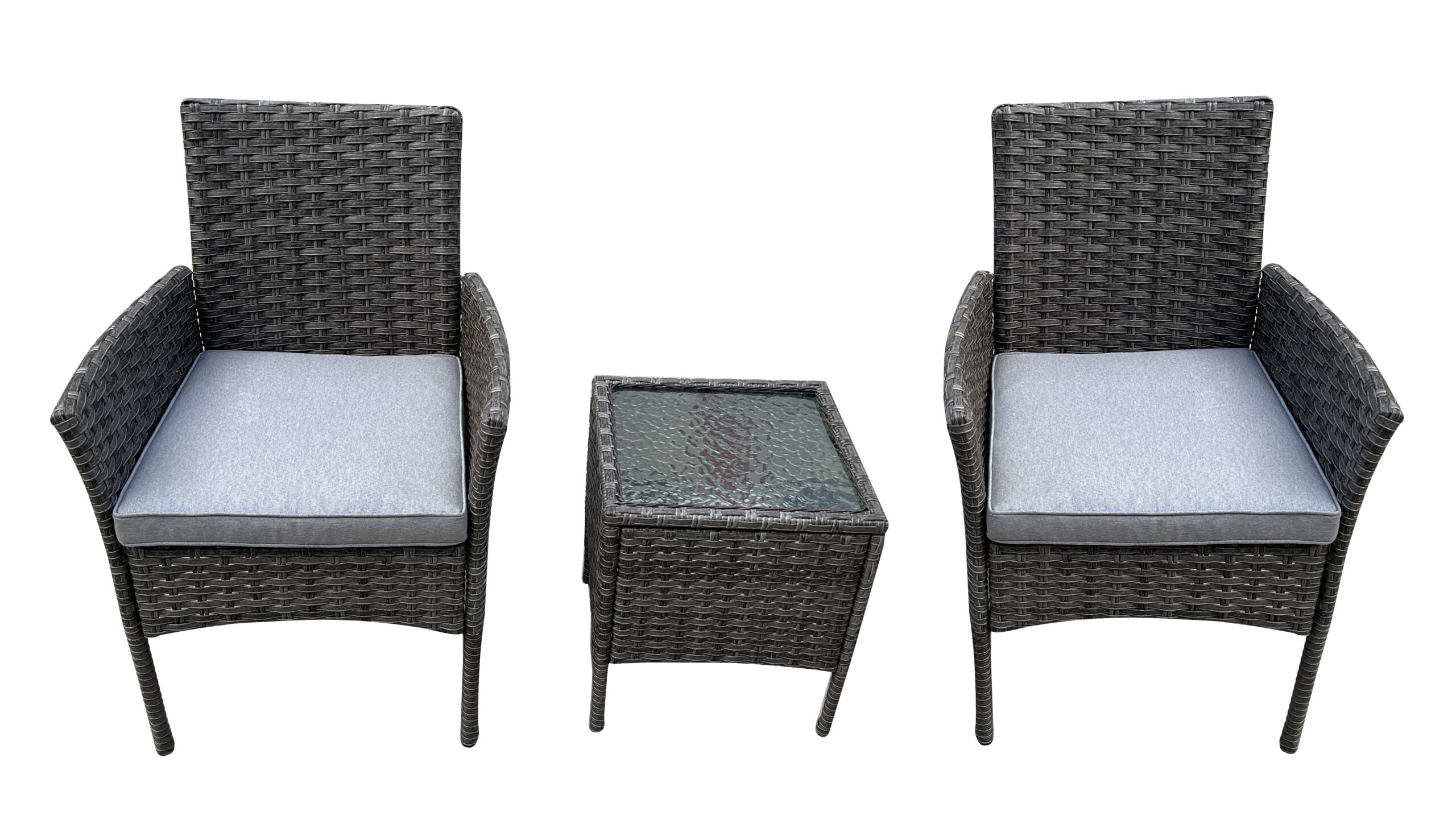 Eden Grace Patio Bistro Set 3 Piece Outdoor Conversation Set Gray Wic Prestige Patio