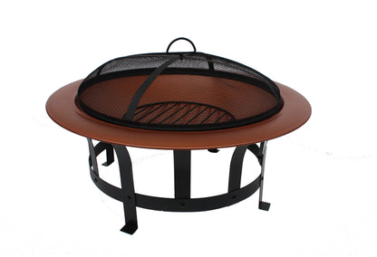 Nicole Miller Patio 30 Inch Wood-Burning Fire Pit in Copper Finish