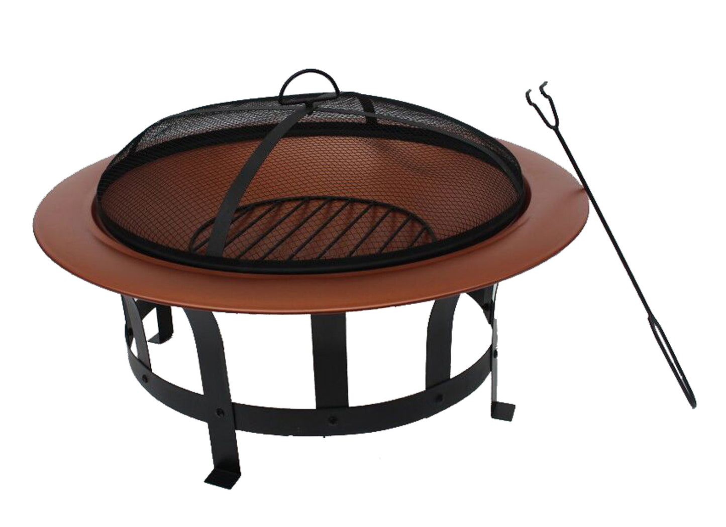 Nicole Miller Patio 30 Inch Wood-Burning Fire Pit in Copper Finish